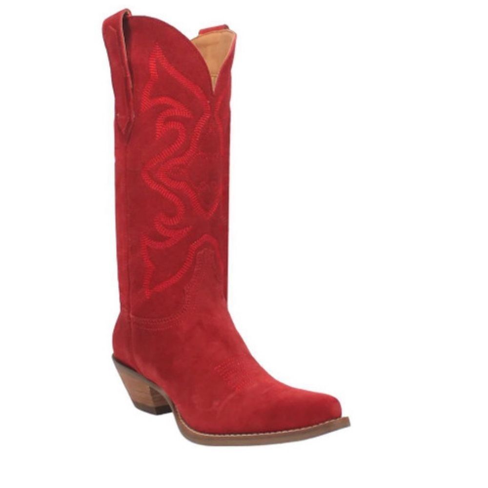 NWT Tall Dingo Western Boots In Cranberry.
